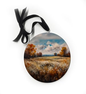Autumn Field With Autumn Trees Ornament